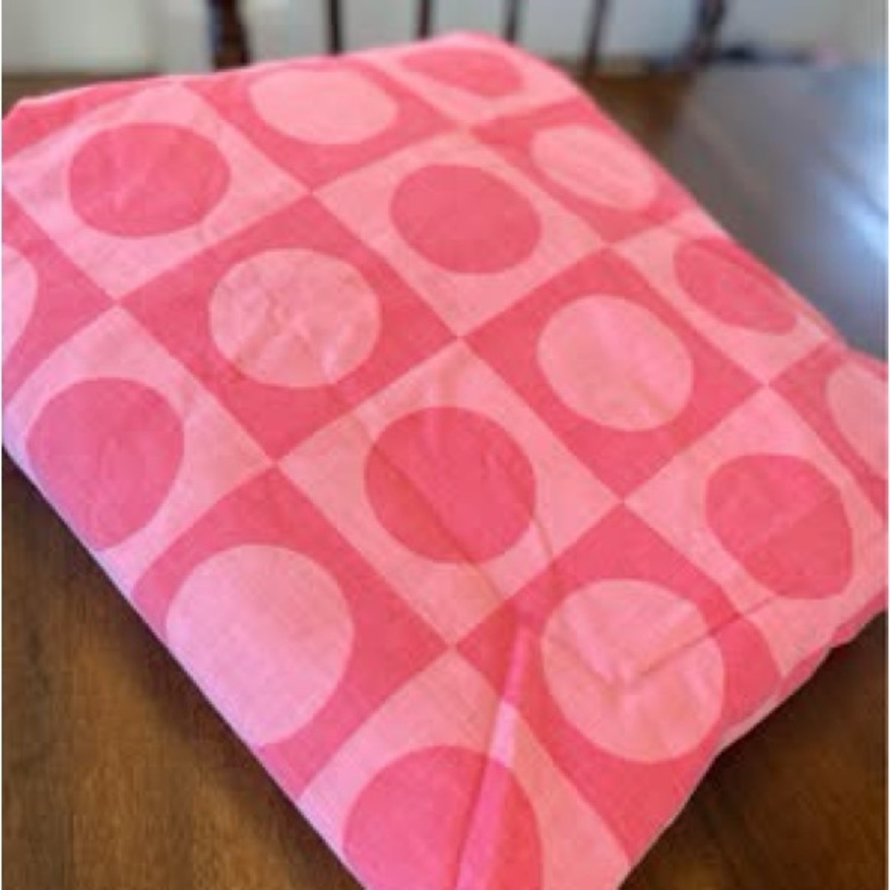 Rare vintage Concord Block pink double fitted sheet